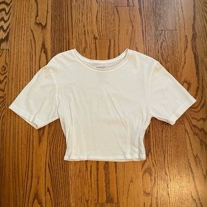 BDG White Cropped Tee